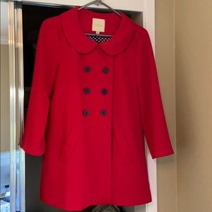 Modcloth Red Lightweight Coat